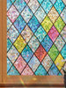1 Roll Window Privacy Film Stained Glass Window Clings 3D Rainbow Window Film For Glass Door Decorative Colorful Lattice Window Glass Stickers Static Cling Sun Blocking Window Coverings For Home Gifts Birthday Graduation